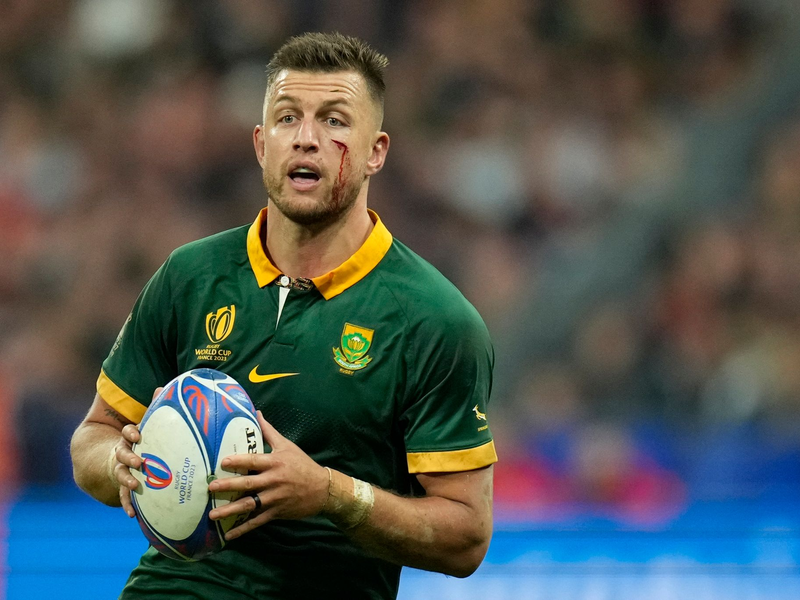 Handré Pollard war im Finale gegen Neuseeland der überragende Spieler der Südafrikaner. - Foto: Christophe Ena/AP