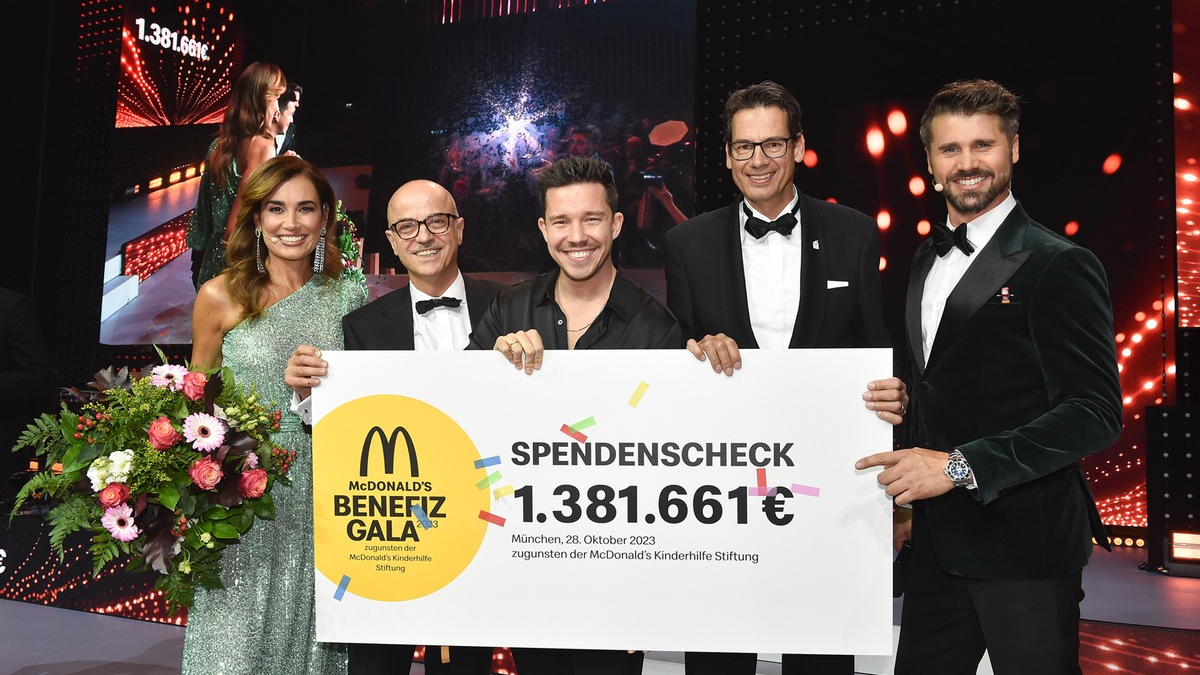 McDonald's Benefiz Gala sammelt 1.381.661 Euro Spenden zugunsten der McDonald's Kinderhilfe Stiftung - Foto: presseportal.de