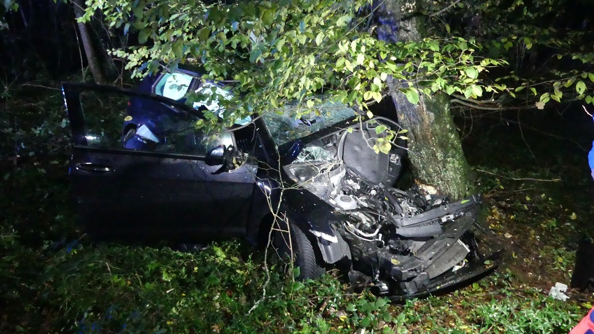 POL-GM: Am Baum gelandet - Zwei Schwerverletzte - Foto: presseportal.de