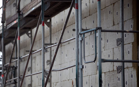 Gerüstbau für Wärmedämmung (Archiv) - Foto: über dts Nachrichtenagentur