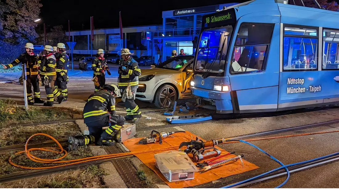 FW-M: Pkw gegen Tram (Laim) - Bild: presseportal.de