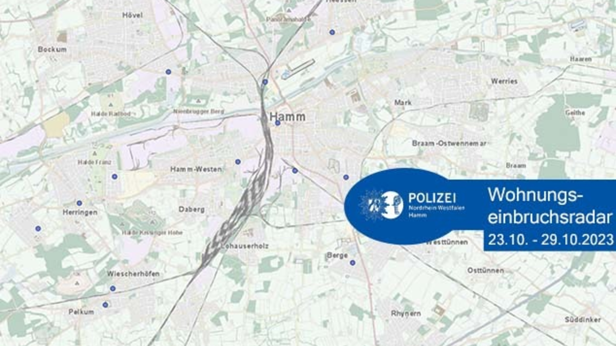 POL-HAM: Wohnungseinbruchsradar Hamm für die Woche vom 23. Oktober bis 29. Oktober - Foto: presseportal.de