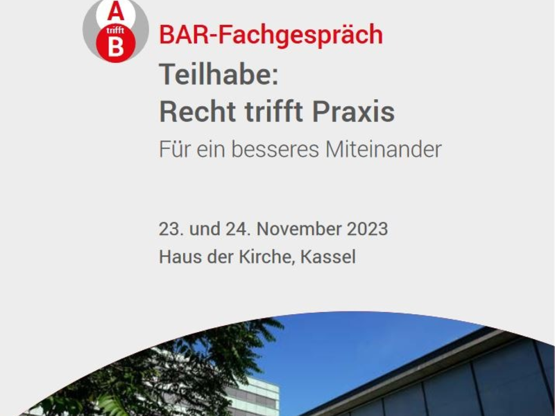 BAR-Fachgespräch Teilhabe: Recht trifft Praxis am 23. und 24. November - Foto: presseportal.de