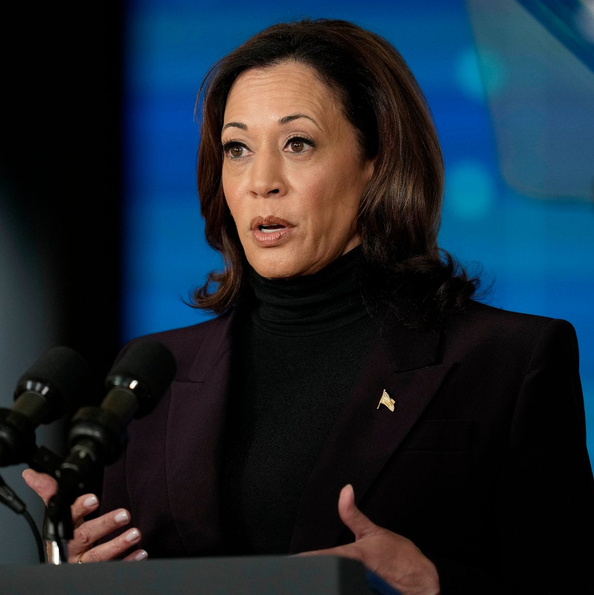 US-Vizepräsidentin Kamala Harris beim KI-Sicherheitsgipfel. - Foto: Kin Cheung/AP/dpa