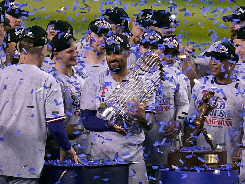 Für die Texas Rangers ist es der erste Titel in ihrer 63-jährigen Geschichte. - Foto: Gregory Bull/AP