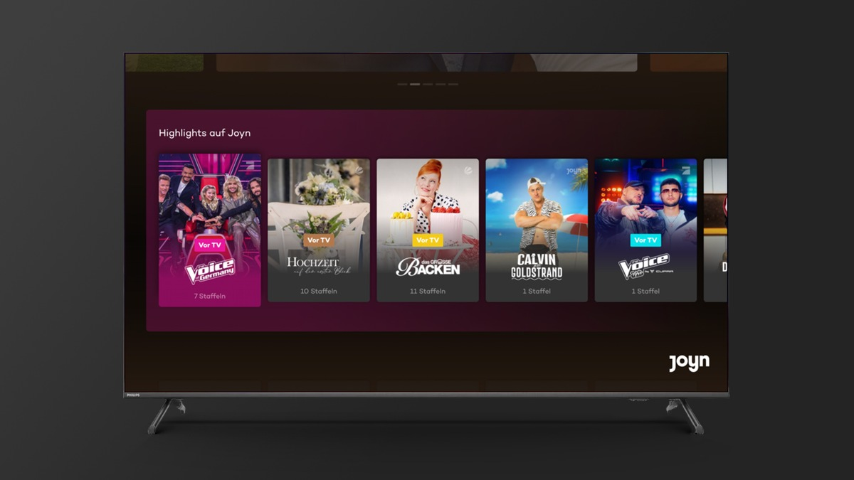 Joyn und Philips erweitern ihre Partnerschaft: Die App der Streaming-Plattform wird auf noch mehr Philips Smart TVs verfügbar sein - Foto: presseportal.de