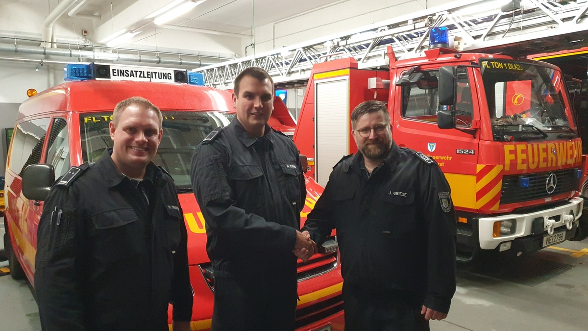 FW Tönisvorst: Ein neuer Zugführer für die Feuerwehr Tönisvorst - Foto: presseportal.de