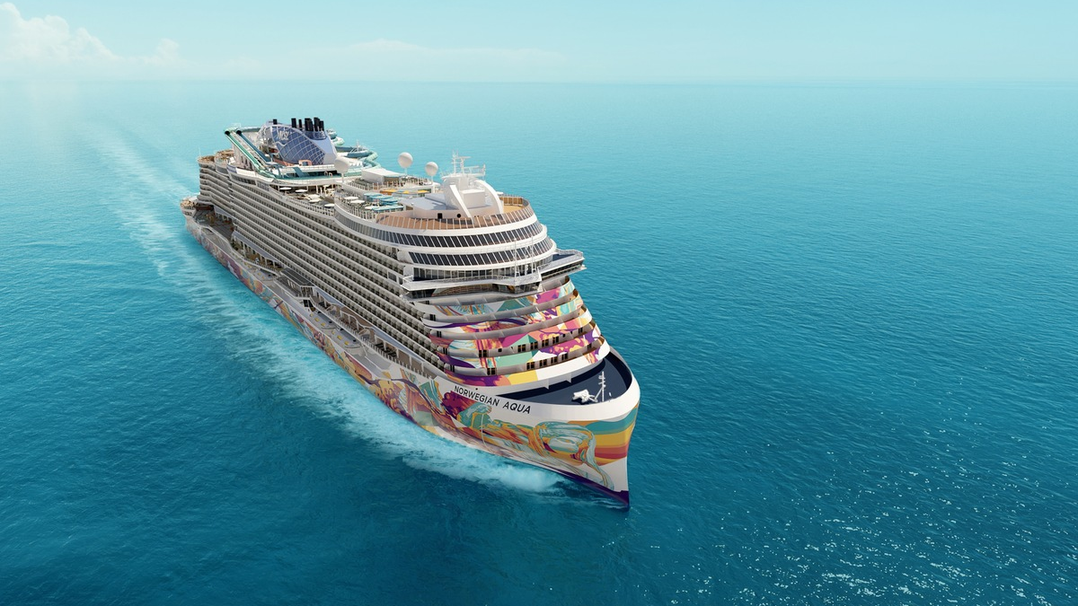 Norwegian Cruise Line stellt die neue Norwegian Aqua vor, das erste Schiff der erweiterten Prima-Plus-Klasse - Foto: presseportal.de