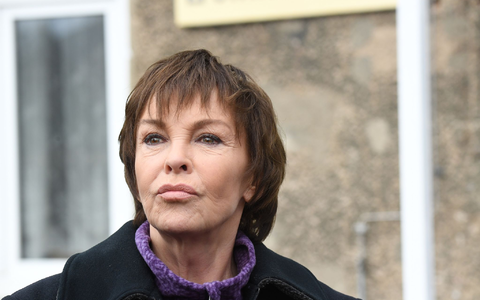 Schauspielerin Katrin Sass als Ex-Staatsanwältin Karin Lossow bei einem Fototermin zum Usedom Krimi. - Foto: Stefan Sauer/dpa-Zentralbild/dpa