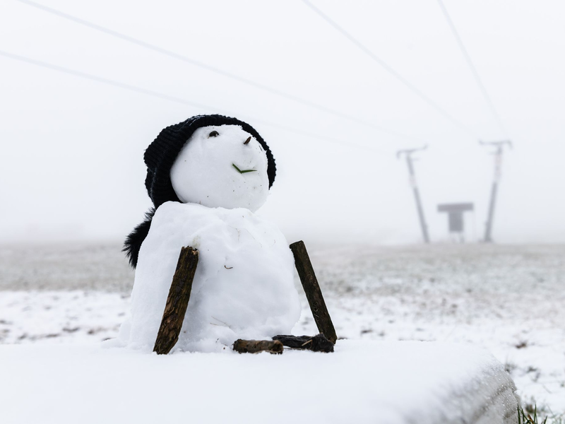 Auf dem Feldberg im Schwarzwald sind die ersten Schneeflocken gefallen. - Foto: Silas Stein/dpa