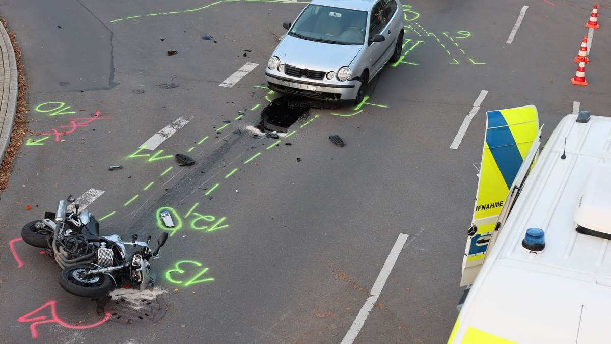 POL-GM: Motorradfahrer bei Unfall schwer verletzt - Foto: presseportal.de