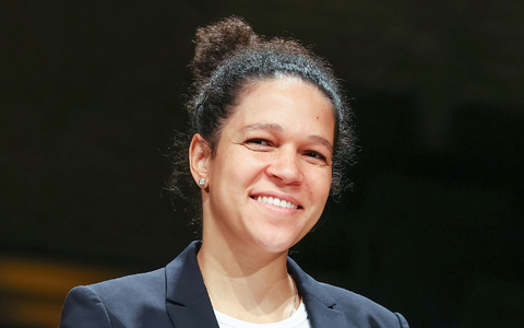 Lenkt den Blick auf Olympia: DFB-Vizechefin Celia Sasic. - Foto: Christian Charisius/dpa