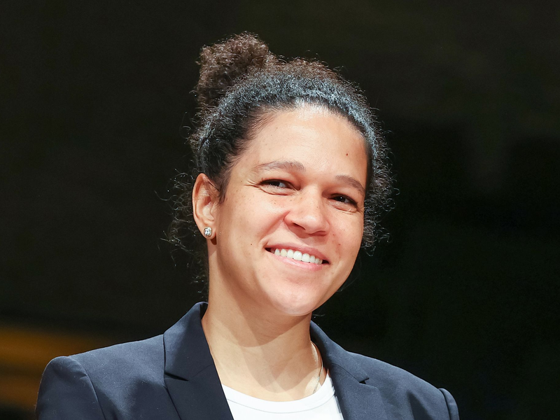 Lenkt den Blick auf Olympia: DFB-Vizechefin Celia Sasic. - Foto: Christian Charisius/dpa
