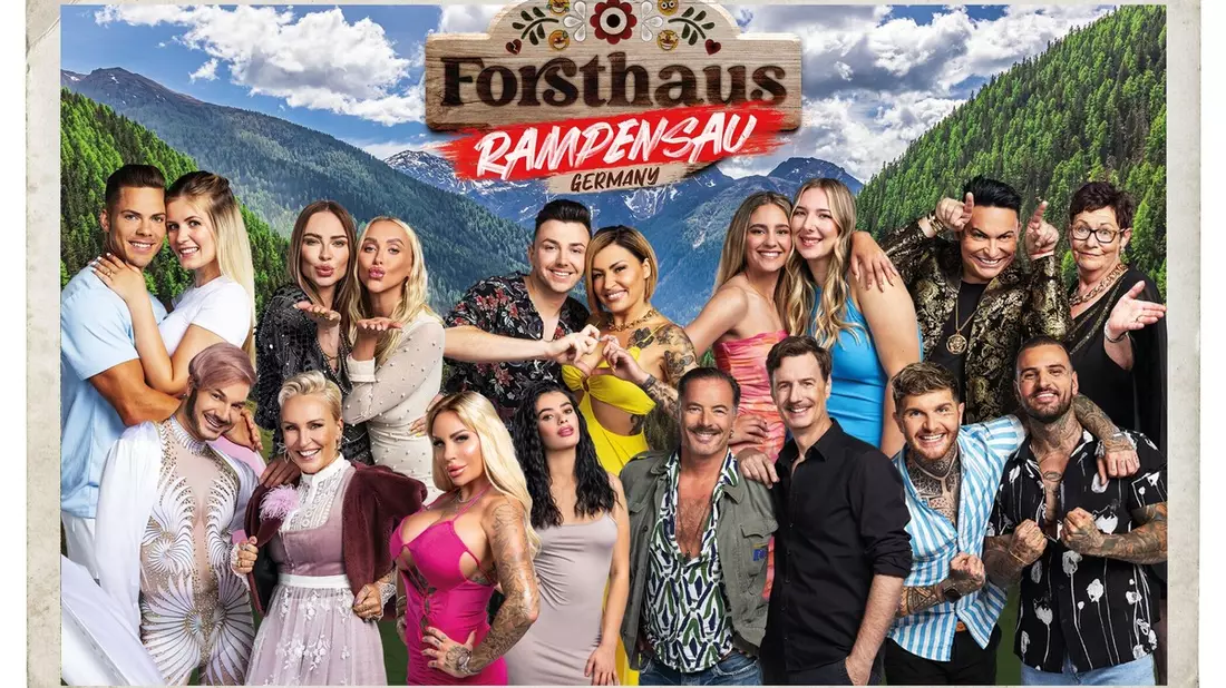 Cedric Beidinger Hanna Annika Natascha Beil Beverly Cmua Philipp Bender Jasmin Herren Jada Karabas Joelina Karabas Matthias Mangiapane Dagmar Mangiapane Sam Dylan Nadine Nana Miree Gina-Lisa Lohfink Elsa Latifaj John Friedmann Florian Simbeck Kevin Flocke Platzer Diogo Sangre Forsthaus Rampensau Germany - Bild: Joyn/Nadine Rupp, presseportal.de