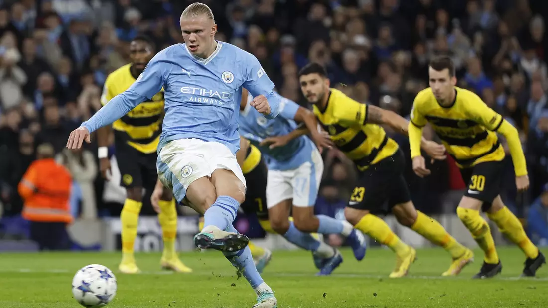Torjäger Erling Haaland traf natürlich für Man City. - Bild: Peter Klaunzer/KEYSTONE/dpa