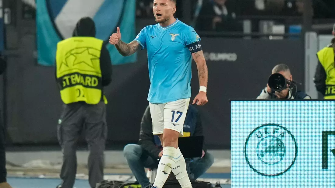 Ciro Immobile erzielte für Lazio das 1:0. - Bild: Alessandra Tarantino/AP