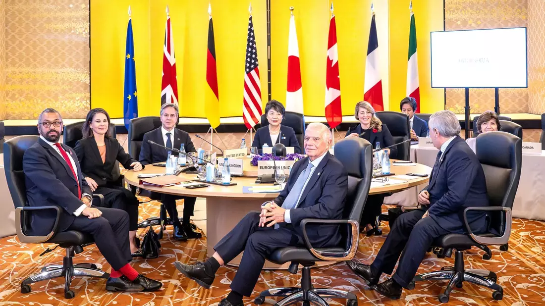 Die Außenministerinnen und -minister der G7-Staaten treffen sich in Tokio. - Bild: Sina Schuldt/dpa
