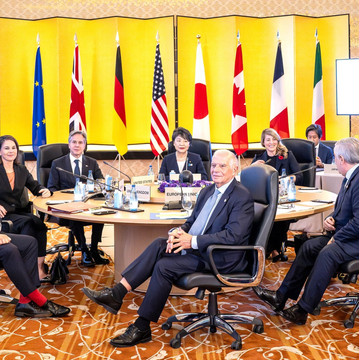 Die Außenministerinnen und -minister der G7-Staaten treffen sich in Tokio. - Foto: Sina Schuldt/dpa