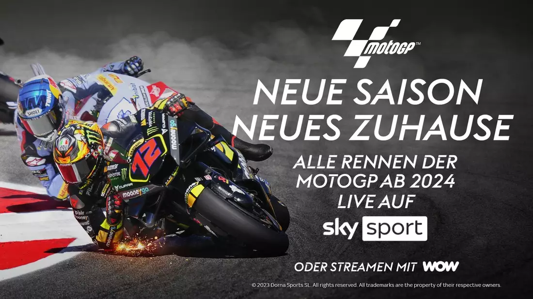 Die Heimat des Motorsports auch auf zwei Rädern: Sky Sport sichert sich langfristig die Live-Übertragungsrechte an der MotoGP(TM) - Bild: presseportal.de