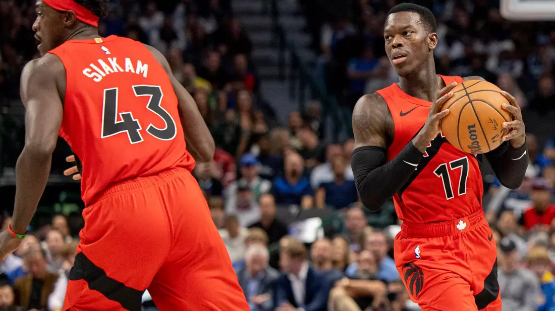 Dennis Schröder (r) erzielte 18 Punkte für die Toronto Raptors. - Bild: Gareth Patterson/AP/dpa