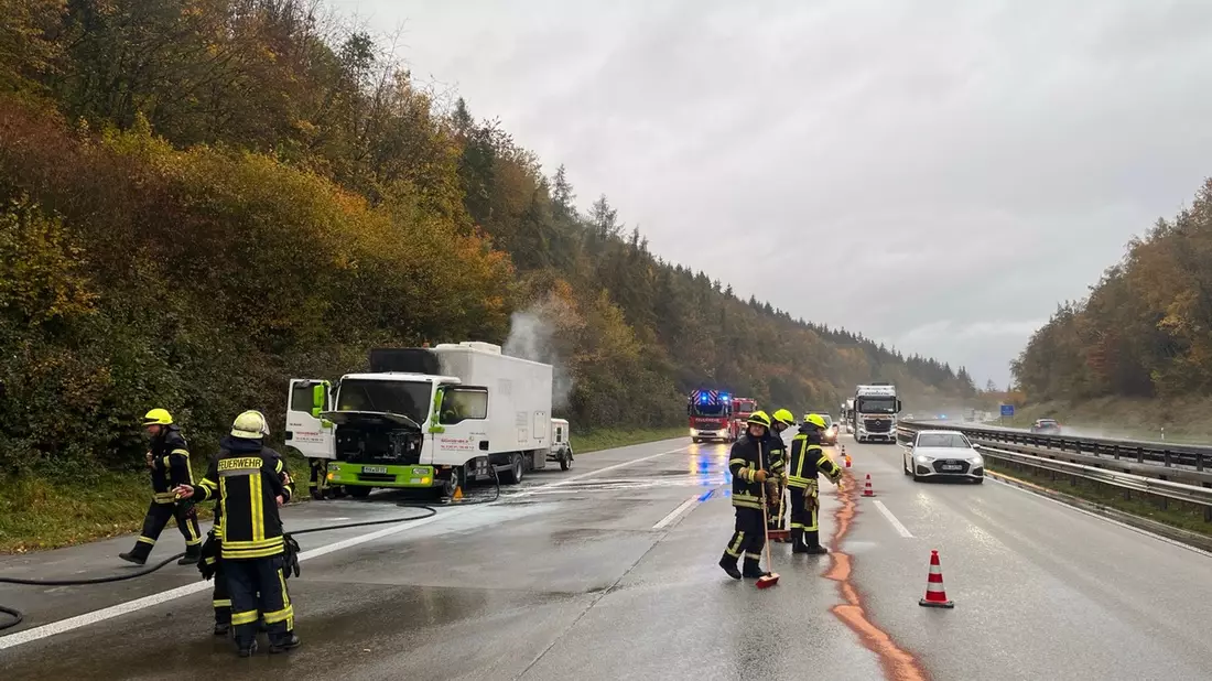 POL-VDKO: LKW Brand auf der A61 - Abschlussmeldung - Bild: presseportal.de