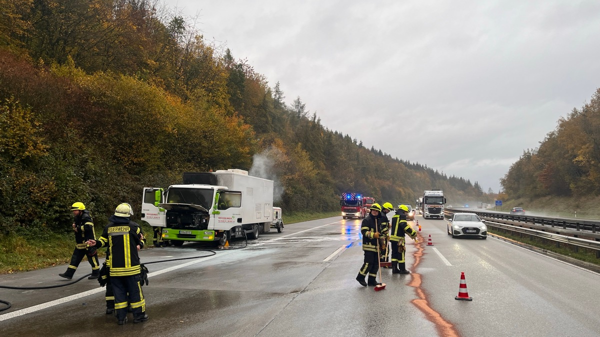 POL-VDKO: LKW Brand auf der A61 - Abschlussmeldung - Foto: presseportal.de