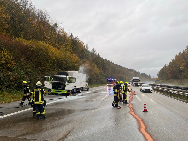 POL-VDKO: LKW Brand auf der A61 - Abschlussmeldung - Foto: presseportal.de