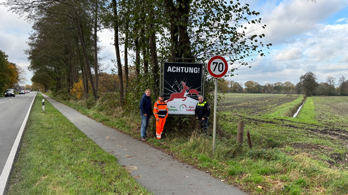 POL-WHV: Mein Tempo... Mein Leben! Im Fokus: Wildunfälle - Foto: presseportal.de