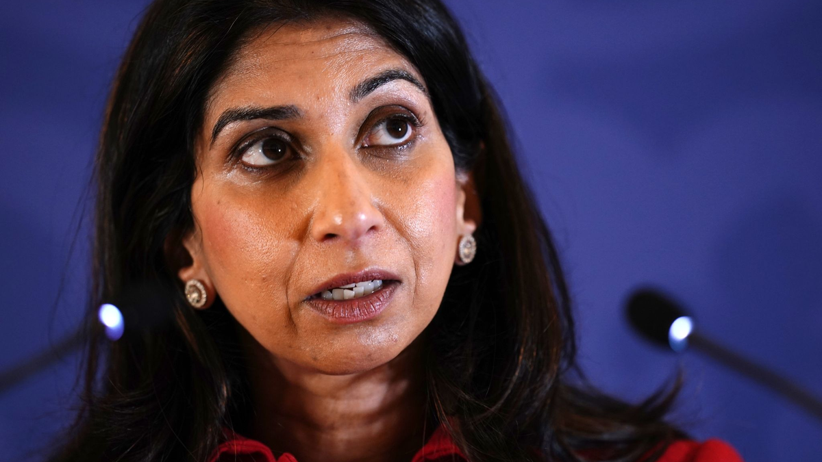 Die britische Innenministerin Suella Braverman. - Foto: Jordan Pettitt/PA Wire/dpa