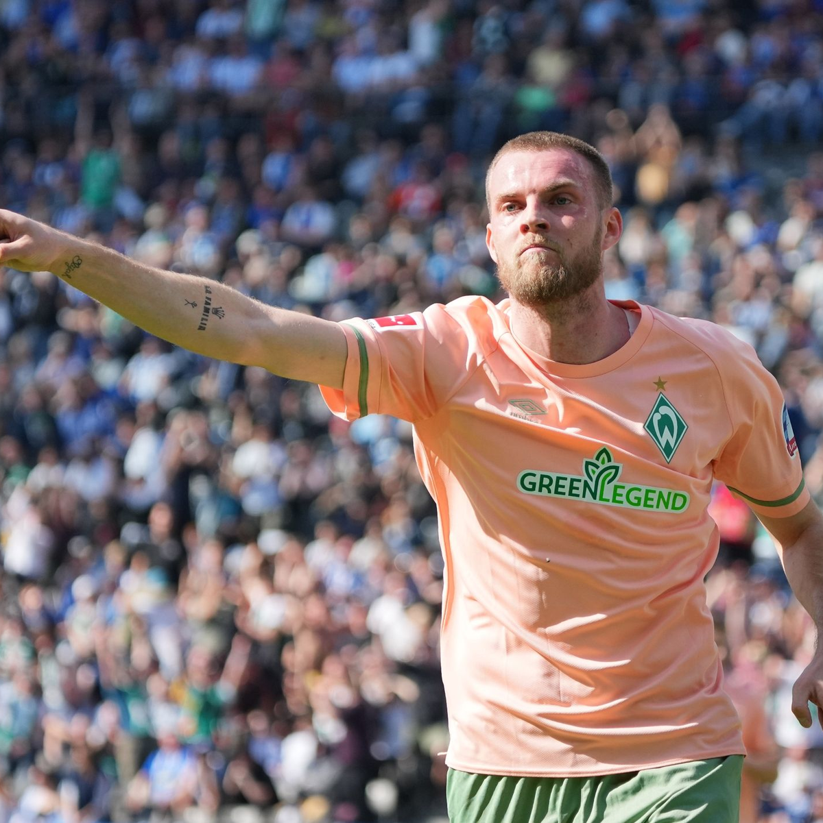 Werder-Stürmer Marvin Ducksch wurde für das DFB-Team nominiert. - Foto: Soeren Stache/dpa