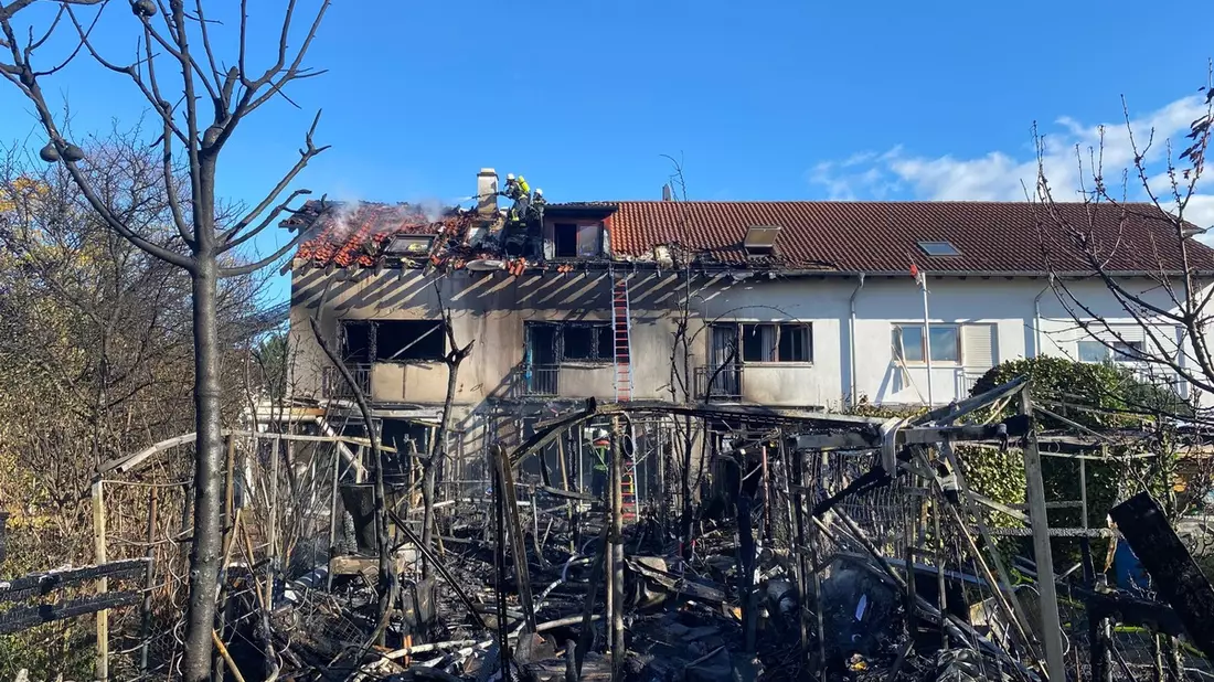 FW-OG: Großbrand im Offenburger Westen. - Bild: presseportal.de