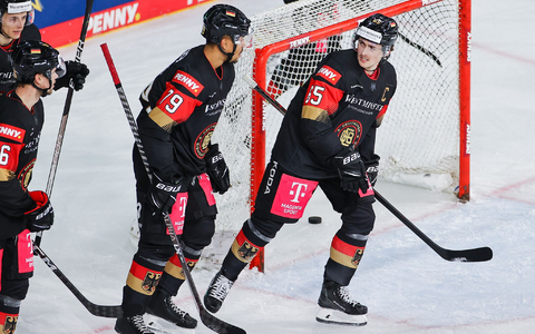 Schoss beim 5:3-Erfolg des Vizeweltmeisters gegen Österreich zwei Tore: Marc Michaelis. - Foto: Rolf Vennenbernd/dpa