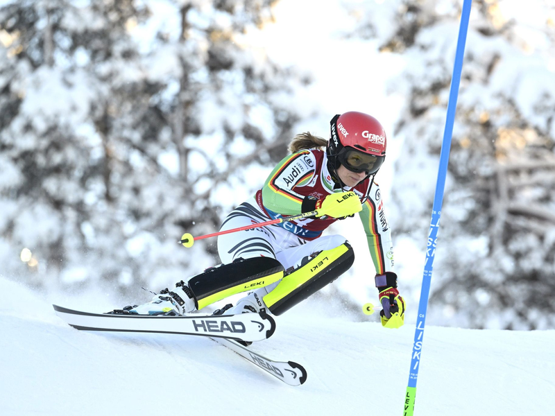 Fuhr in Levi erneut aufs Podium: Lena Dürr. - Foto: Vesa Moilanen/Lehtikuva/dpa