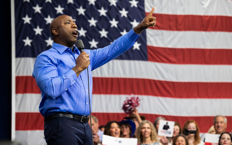 Der republikanische US-Senator Tim Scott hatte seine Bewerbung im Mai verkündet - nun gibt er auf. - Foto: Mic Smith/AP/dpa