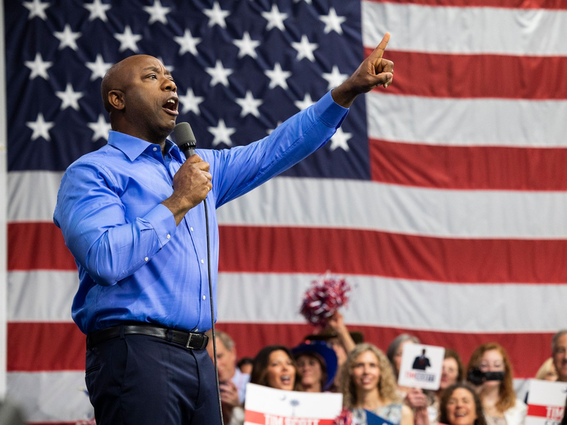 Der republikanische US-Senator Tim Scott hatte seine Bewerbung im Mai verkündet - nun gibt er auf. - Foto: Mic Smith/AP/dpa