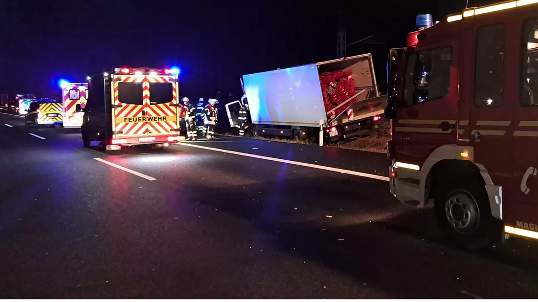 FW-M: Lkw-Unfall auf der Autobahn (A99) - Bild: presseportal.de