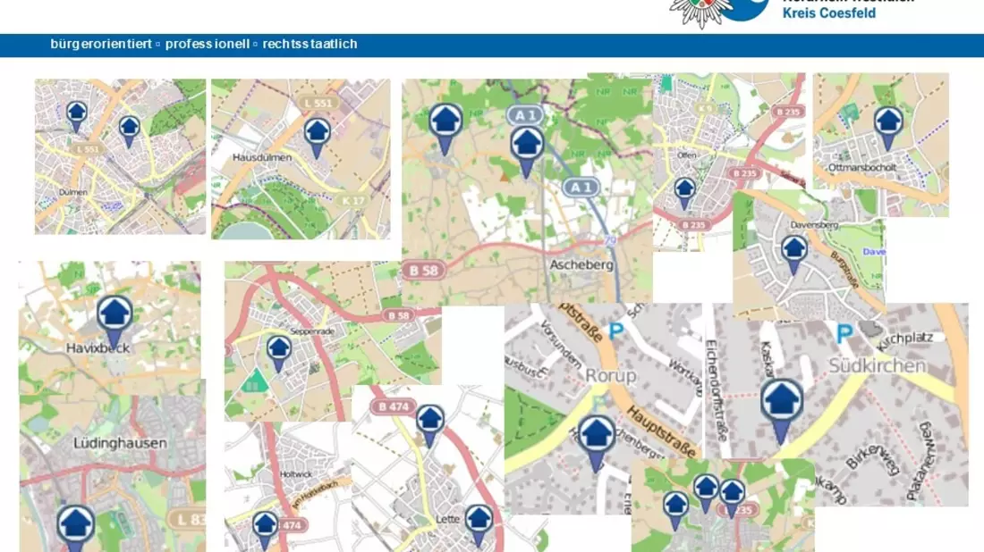 POL-COE: Kreis Coesfeld, Kreisgebiet / Viele Wohnungseinbrüche im Kreisgebiet - Bild: presseportal.de