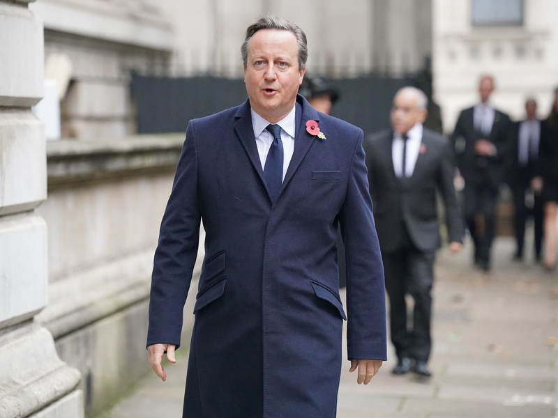 Ex-Premierminister von Großbritannien, David Cameron, ist neuer britischer Außenminister. - Foto: Jonathan Brady/PA Wire/dpa