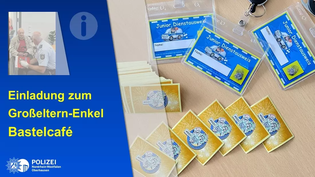 POL-OB: Rolandschule lädt zum Großeltern-Enkel-Bastelcafé - #NMDO verteilt Junior Dienstausweise - Bild: presseportal.de