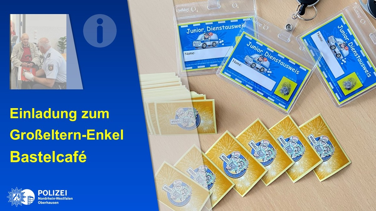 POL-OB: Rolandschule lädt zum Großeltern-Enkel-Bastelcafé - #NMDO verteilt Junior Dienstausweise - Foto: presseportal.de