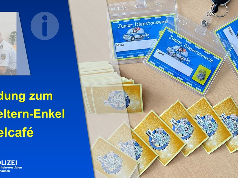 POL-OB: Rolandschule lädt zum Großeltern-Enkel-Bastelcafé - #NMDO verteilt Junior Dienstausweise - Foto: presseportal.de