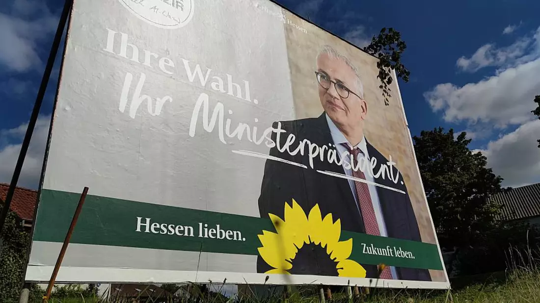 Wahlplakat der Grünen zur Landtagswahl in Hessen 2023 (Archiv) - Bild: über dts Nachrichtenagentur