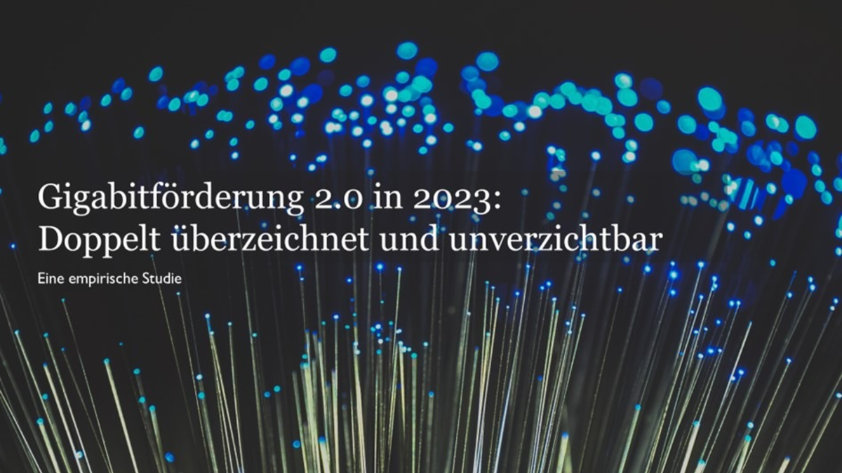 Neue Studie zeigt: Doppelt überzeichnete Gigabit-Förderung ist unverzichtbares Element / Glasfaser-Förderbedarf für 20% der Adressen, mit durchschnittlichen Kosten von 8.700 Euro pro Adresse - Foto: presseportal.de