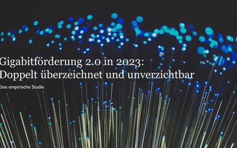 Neue Studie zeigt: Doppelt überzeichnete Gigabit-Förderung ist unverzichtbares Element / Glasfaser-Förderbedarf für 20% der Adressen, mit durchschnittlichen Kosten von 8.700 Euro pro Adresse - Foto: presseportal.de