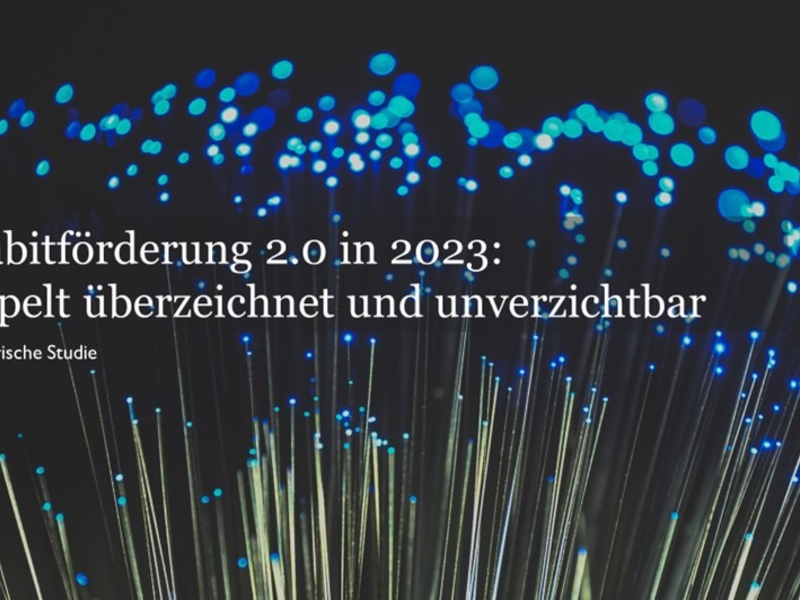 Neue Studie zeigt: Doppelt überzeichnete Gigabit-Förderung ist unverzichtbares Element / Glasfaser-Förderbedarf für 20% der Adressen, mit durchschnittlichen Kosten von 8.700 Euro pro Adresse - Foto: presseportal.de