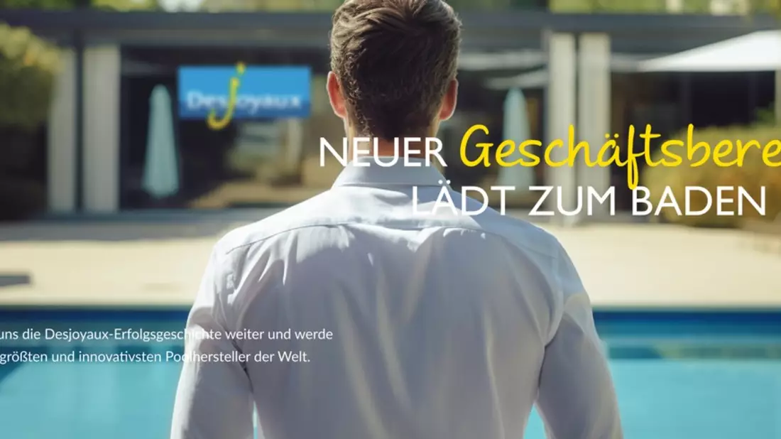 Als Exklusivpartner von Desjoyaux Pools auf der Erfolgsbahn mitschwimmen - Bild: presseportal.de