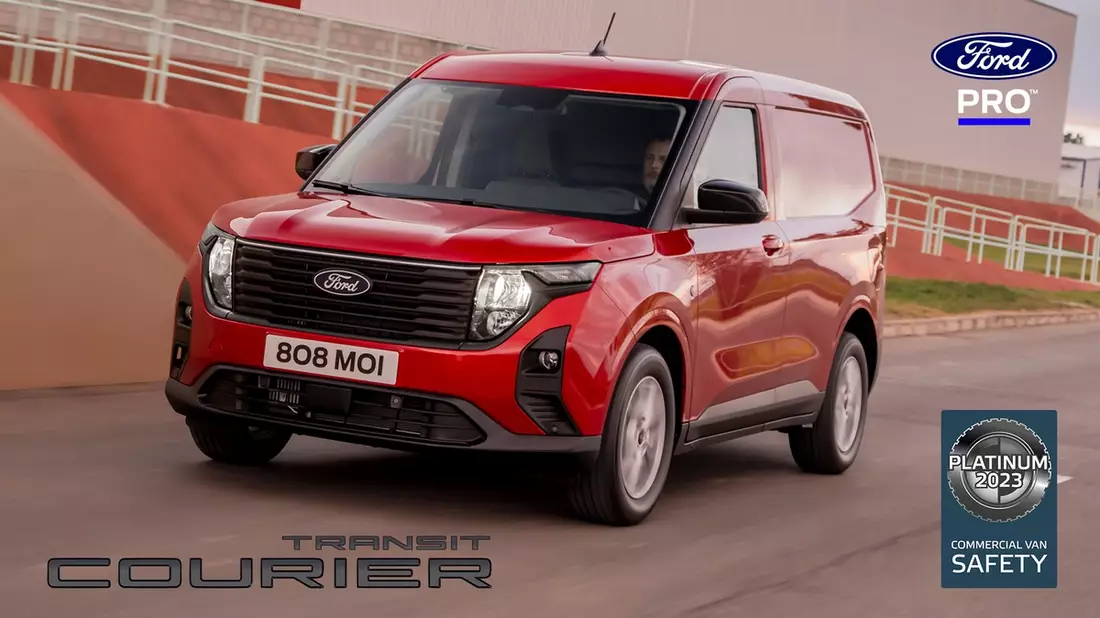 Platin-Bewertung für den neuen Ford Transit Courier im Euro NCAP: Kein anderer Transporter ist sicherer - Bild: presseportal.de