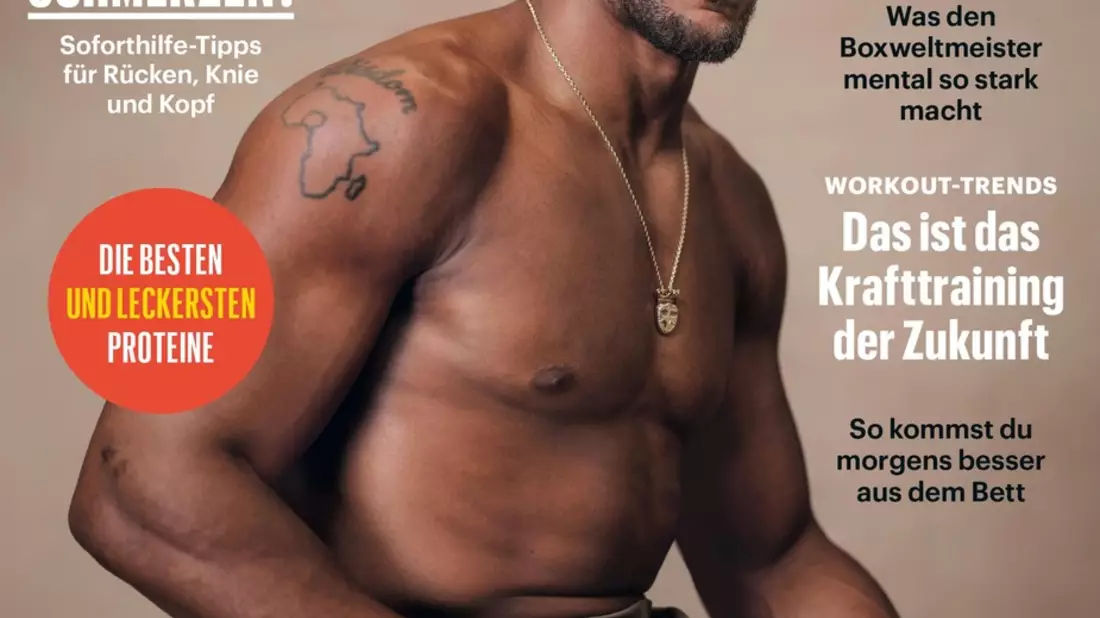 Boxweltmeister Anthony Joshua bei Men's Health: Erst nach einer Niederlage zeigt sich, ob du mental fit bist. - Bild: presseportal.de