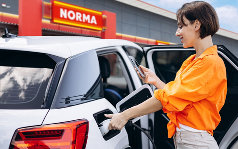 NORMA schafft 1.000 Ladepunkte für Elektrofahrzeuge an seinen Filialen / Einkaufen und gleichzeitig tanken- eine volle Batterie in nur 20 Minuten - Foto: presseportal.de