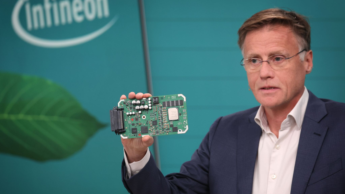 Infineon-Chef Jochen Hanebeck bei der Vorstellung der Geschäftszahlen in München. - Foto: Karl-Josef Hildenbrand/dpa